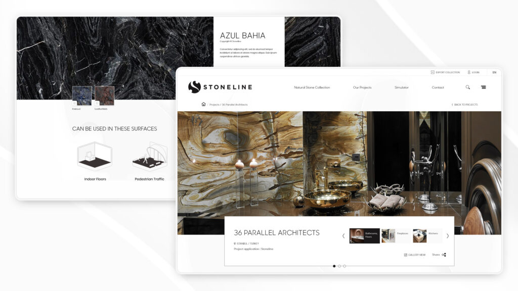 Stoneline natural stone surfaces for architectural projects
